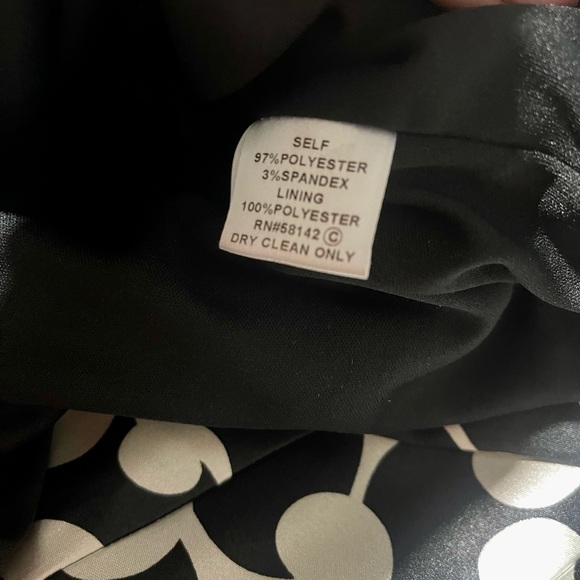 GORGEOUS London Times Black White Satin Bodycon Dress Sz 8 - Picture 10 of 11